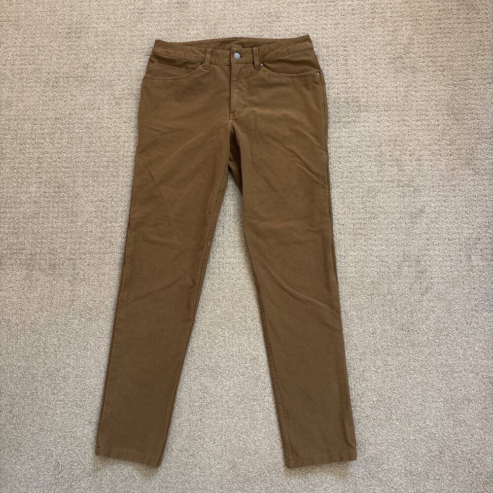 Lululemon ABC Utilitech Pants Mens 30/31 Beige Abrasion Resistant Slim Fit Work